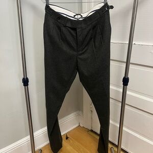 Men's Dark Olive Wool Pants
